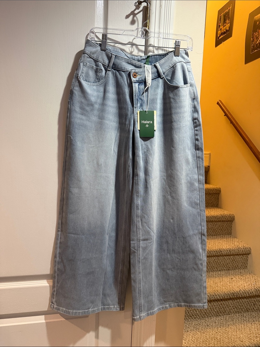 HALARA Light Blue Wide-Leg Women's Jeans